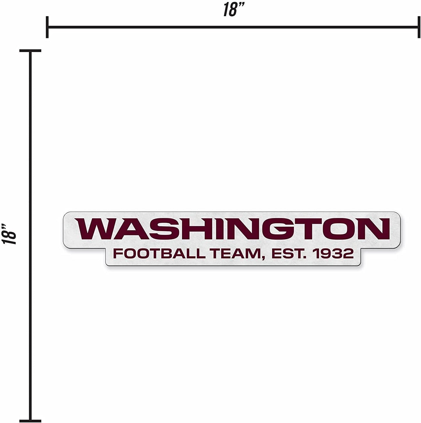 Washington Commanders Football Team Soft Felt Pennant, Logo Design, Shape Cut, 18 Inch, Easy To Hang by Fielders Choice