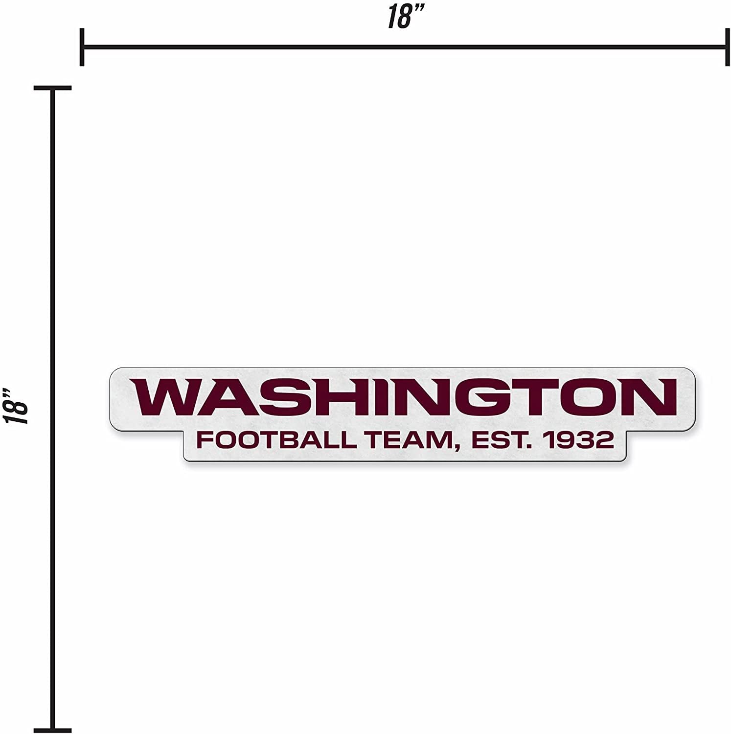 Washington Commanders Football Team Soft Felt Pennant, Logo Design, Shape Cut, 18 Inch, Easy To Hang by Fielders Choice
