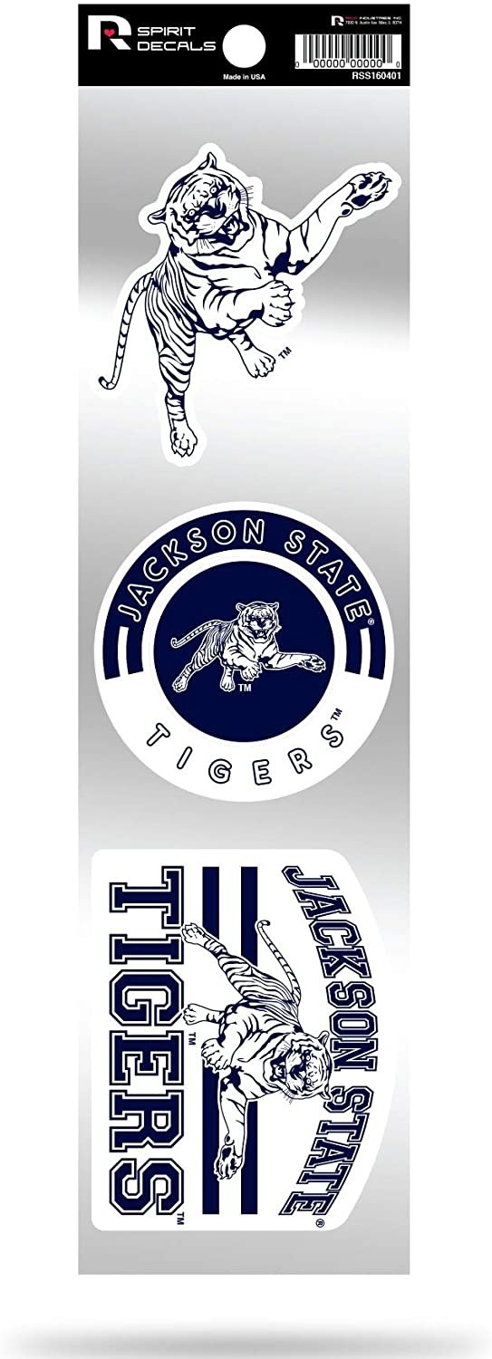 Jackson State Tigers Triple Retro Throwback Spirit Decals Flat Vinyl Auto Home Sticker Sheet University of by Fielders Choice