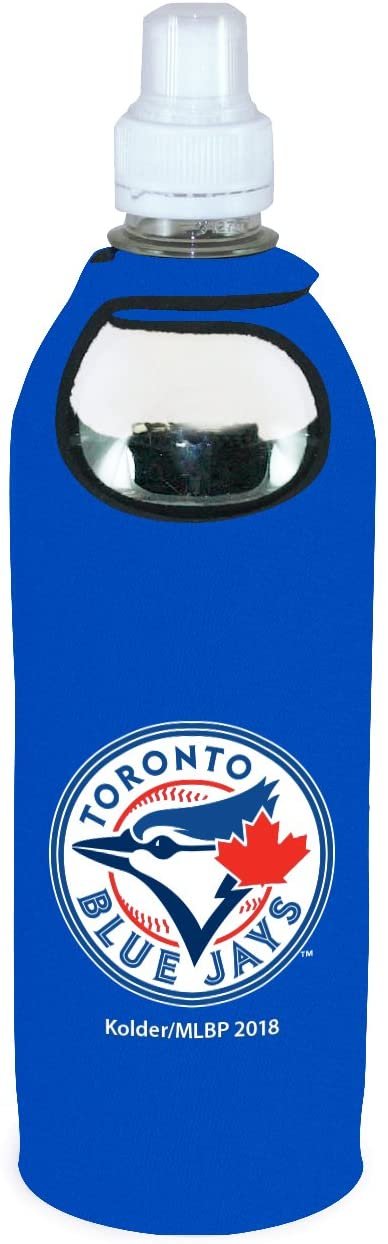 Toronto Blue Jays 1/2 Liter Water Bottle Neoprene Beverage Insulator Holder Cooler with Clip Baseball by Fielders Choice