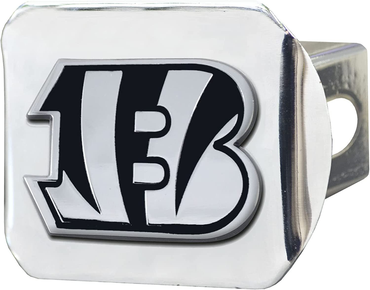 Cincinnati Bengals Hitch Cover Solid Metal with Chrome Metal Emblem 2" Square Type III by Fielders Choice