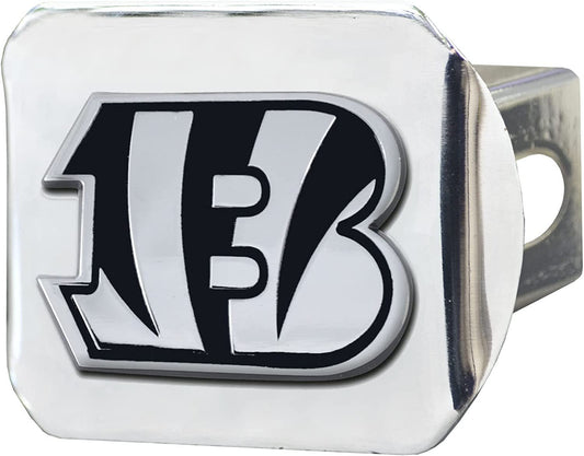 Cincinnati Bengals Hitch Cover Solid Metal with Chrome Metal Emblem 2" Square Type III by Fielders Choice