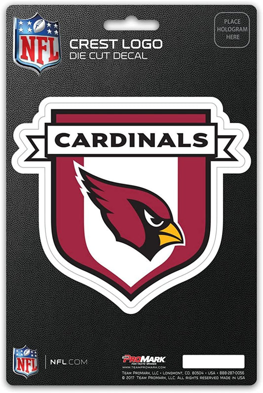 Arizona Cardinals 5 Inch Decal Sticker Shied Design Adhesive Backing by Fielders Choice