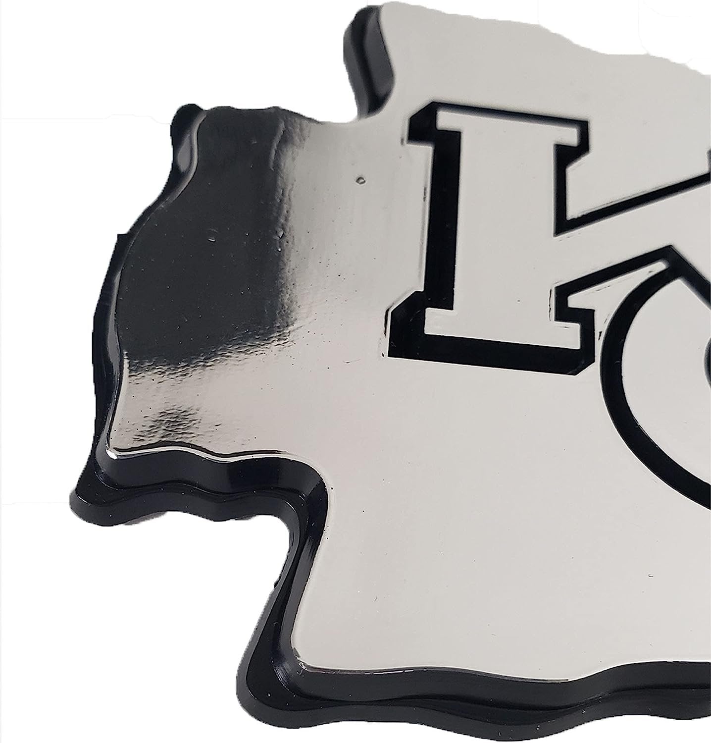 University of Louisville Cardinals Silver Chrome Color Auto Emblem Molded Raised Adhesive Tape Backing by Fielders Choice