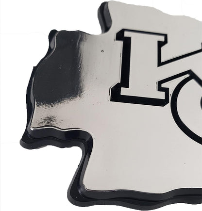 University of Louisville Cardinals Silver Chrome Color Auto Emblem Molded Raised Adhesive Tape Backing by Fielders Choice