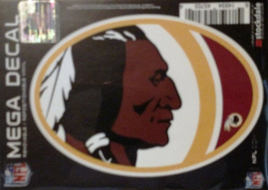 Washington Redskins MEGA Design 5" Decal Repositionable Vinyl Sticker Football by Fielders Choice