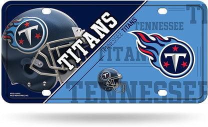 Tennessee Titans Metal Auto Tag License Plate, Split Design, 6x12 Inch by Fielders Choice