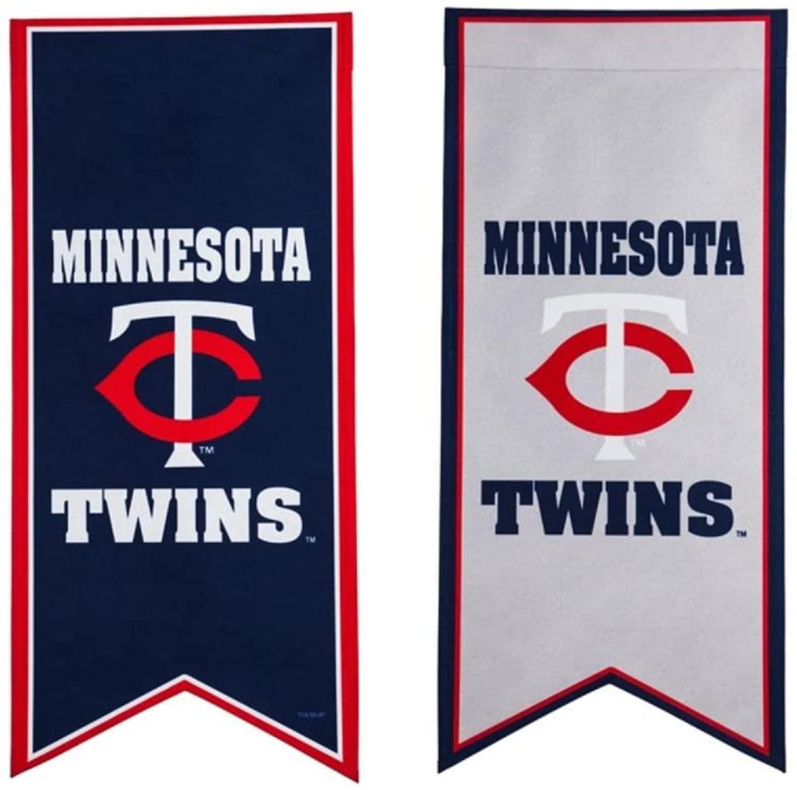 Minnesota Twins Premium Pennant Garden Flag Banner, Double Sided, Embroidered, 13x28 Inch by Fielders Choice