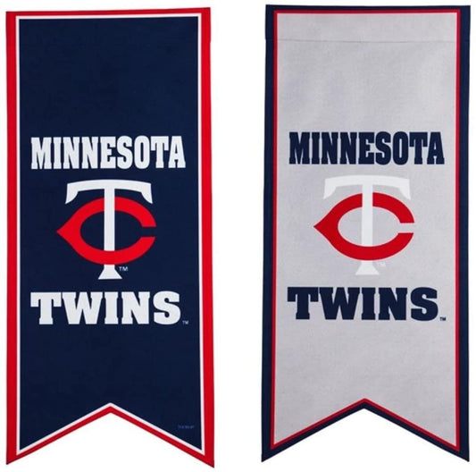 Minnesota Twins Premium Pennant Garden Flag Banner, Double Sided, Embroidered, 13x28 Inch by Fielders Choice