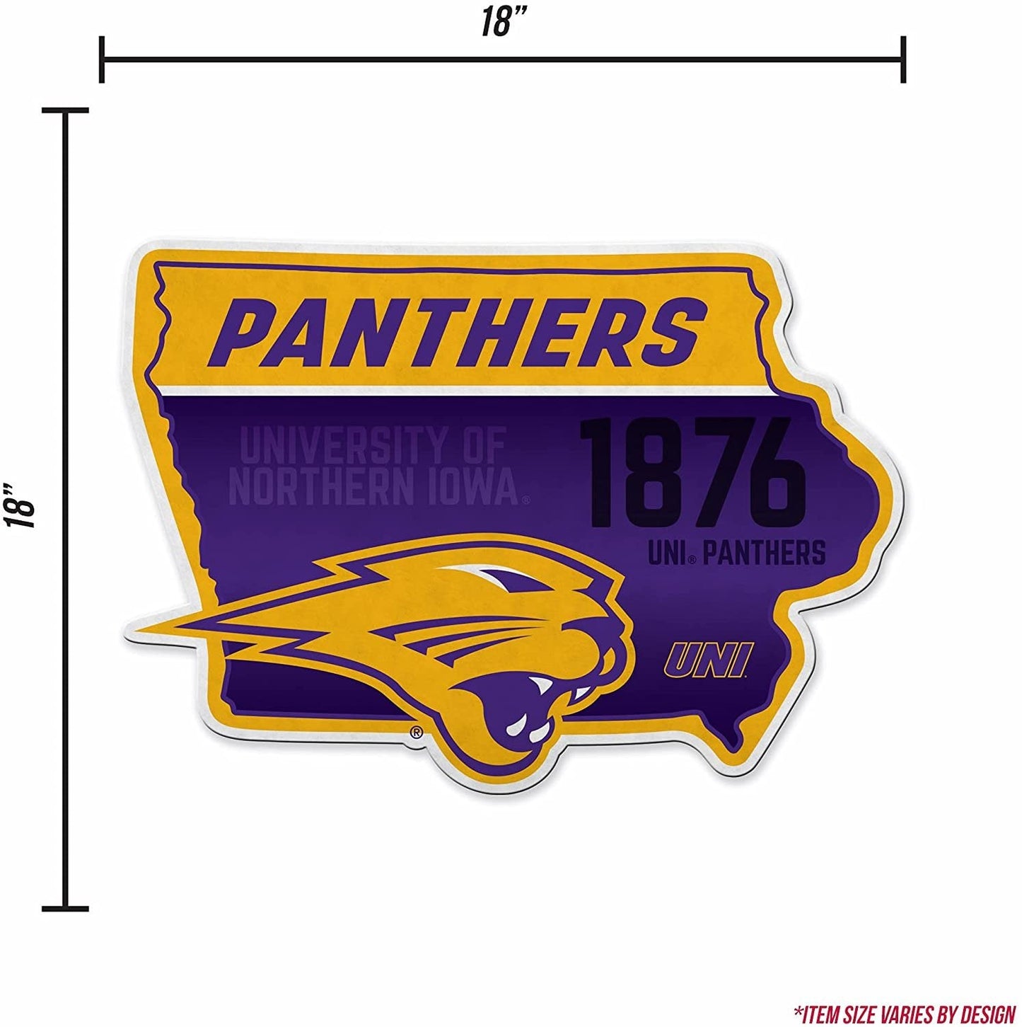 Northern Iowa Panthers Pennant State Shape 18 Inch Soft Felt University of by Fielders Choice