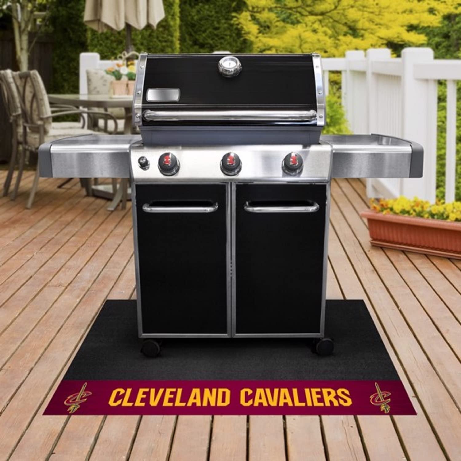 Cleveland Cavaliers Grill Mat, Vinyl, 26x42 Inch, Heavy Duty by Fielders Choice