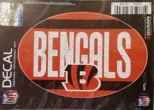 Cincinnati Bengals 5"x7" VINTAGE Repositionable Vinyl Decal Auto Home Football by Fielders Choice