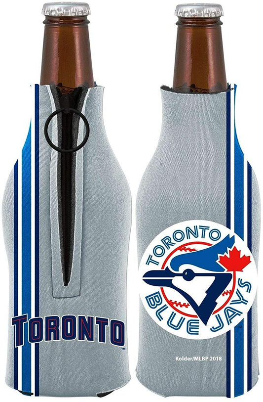 Toronto Blue Jays 2-Pack Throwback Design Zipper Bottle Neoprene Beverage Insulator Holder Baseball by Fielders Choice