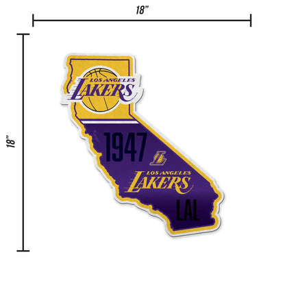 Los Angeles Lakers 18 Inch Pennant, State Design, Soft Felt by Fielders Choice