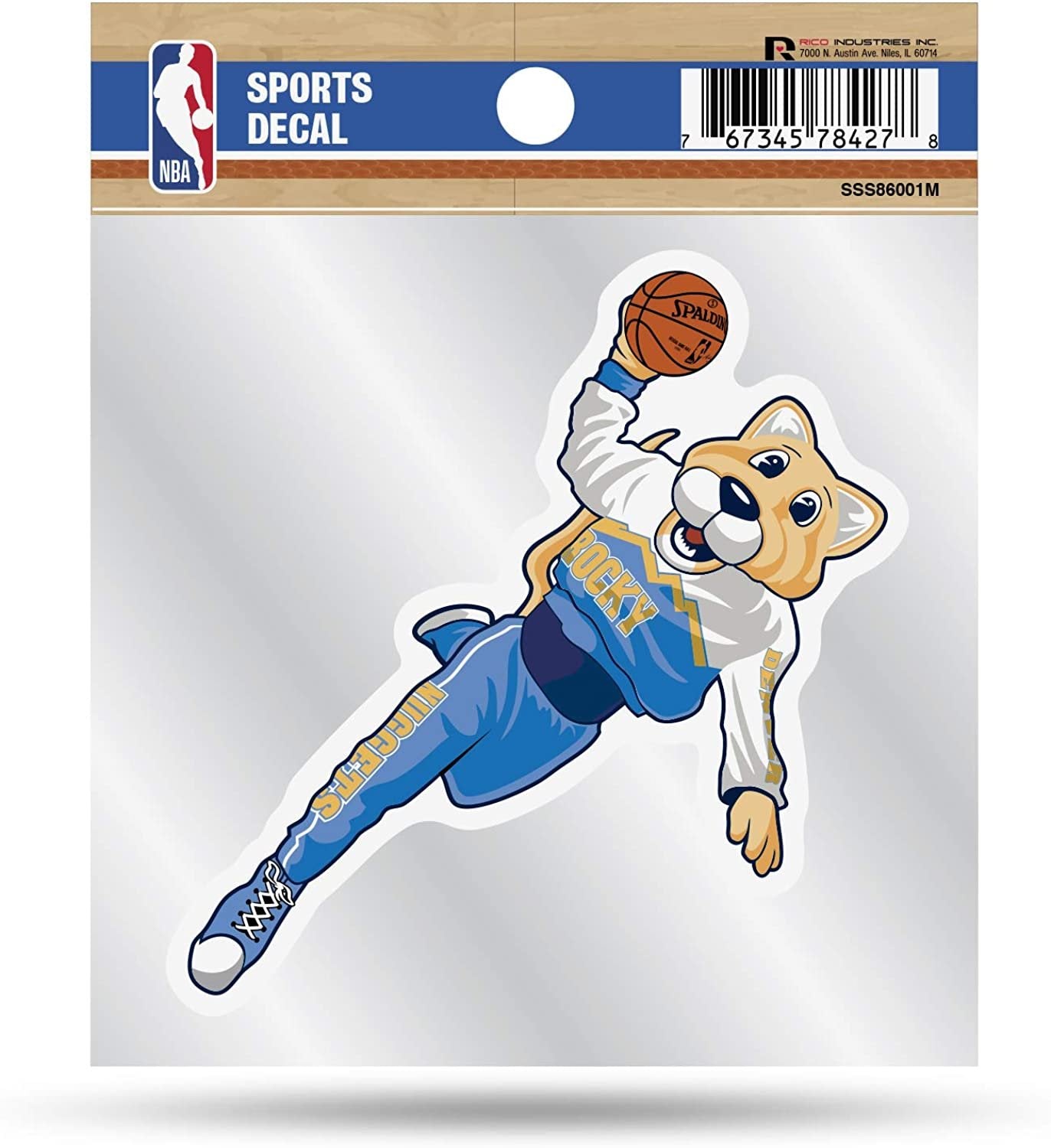 Denver Nuggets 4x4 Decal Sticker Mascot Logo Premium with Clear Backing Flat Vinyl Auto Home NBA by Fielders Choice