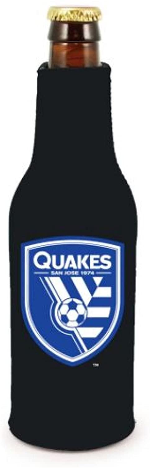 San Jose Earthquakes Quakes 12oz Bottle Zipper Beverage Insulator Neoprene Holder Cooler SC FC MLS Soccer by Fielders Choice