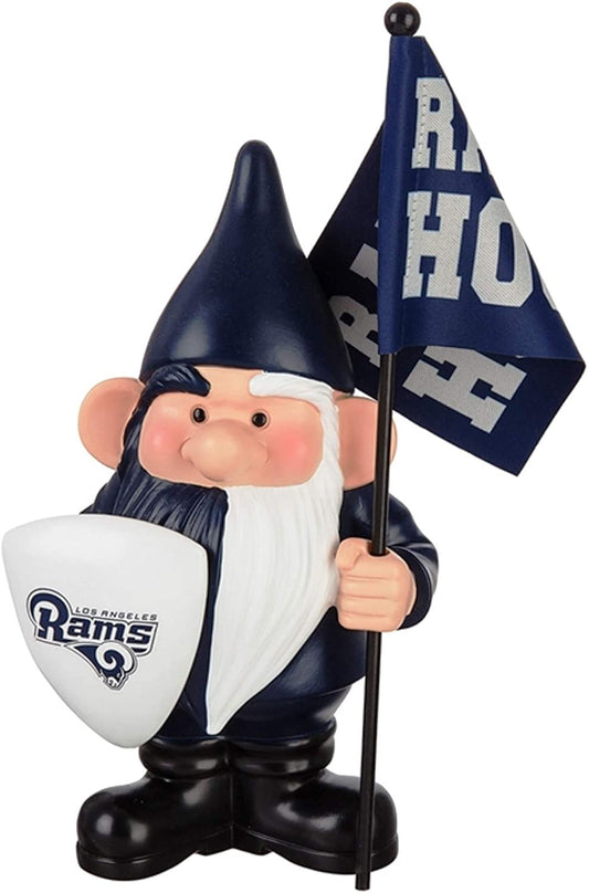 Los Angeles Rams 10 Inch Outdoor Garden Gnome, Includes Team Flag by Fielders Choice