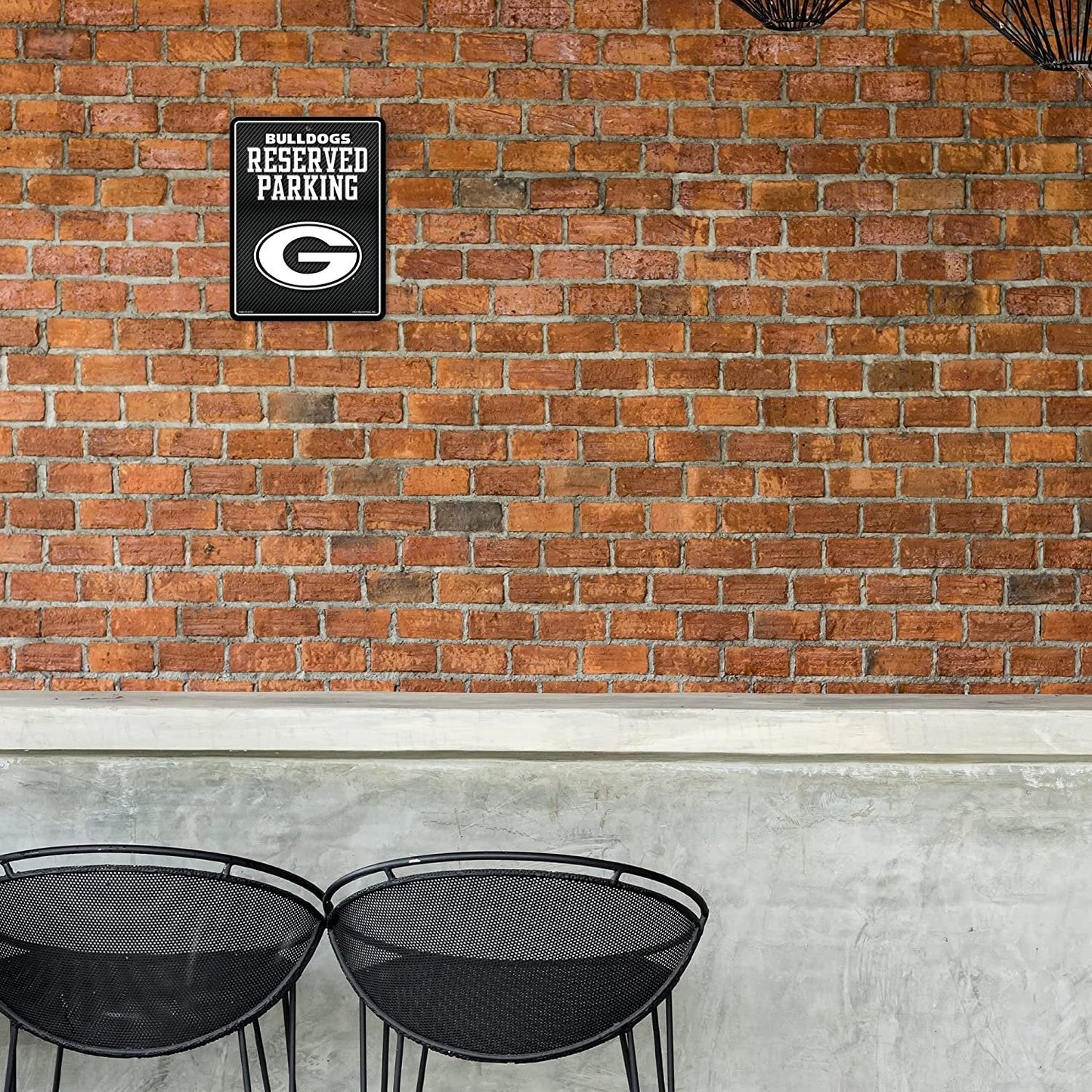 University of Georgia Bulldogs Metal Parking Sign, Carbon Fiber Design 8.5x11 Inch by Fielders Choice