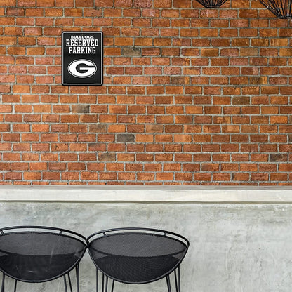 University of Georgia Bulldogs Metal Parking Sign, Carbon Fiber Design 8.5x11 Inch by Fielders Choice