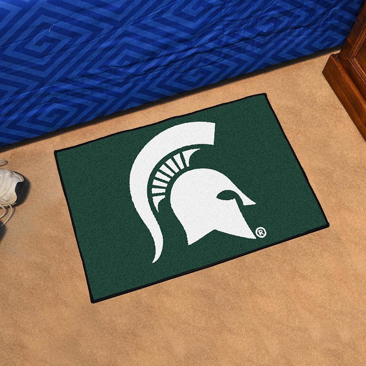 Michigan State University Spartans Floor Mat Area Rug, 20x30 Inch, Nylon, Anti-Skid Backing by Fielders Choice