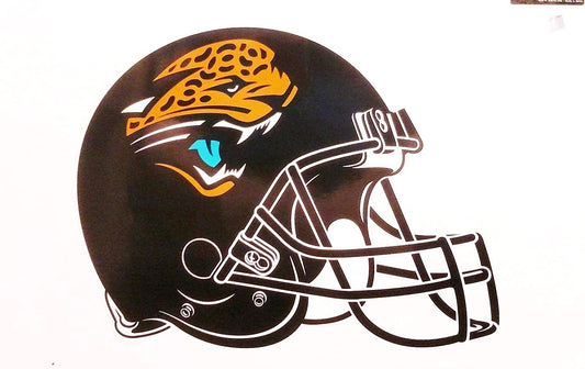 Jacksonville Jaguars Helmet Reusable Jumbo Cling Auto Home Window Static Decal Football by Fielders Choice