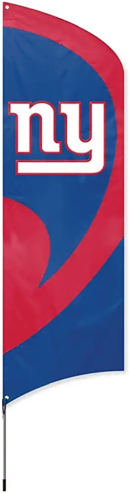 New York Giants 8 Foot Tall Team Flag Tailgating Kit with Metal Pole by Fielders Choice