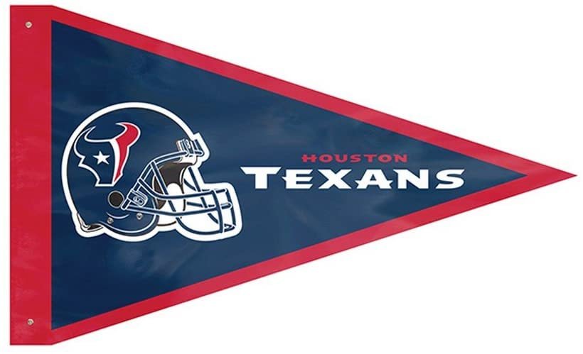 Houston Texans Premium 3x5 Flag Banner, Pennant Design, Applique, Indoor or Outdoor, Single Sided by Fielders Choice
