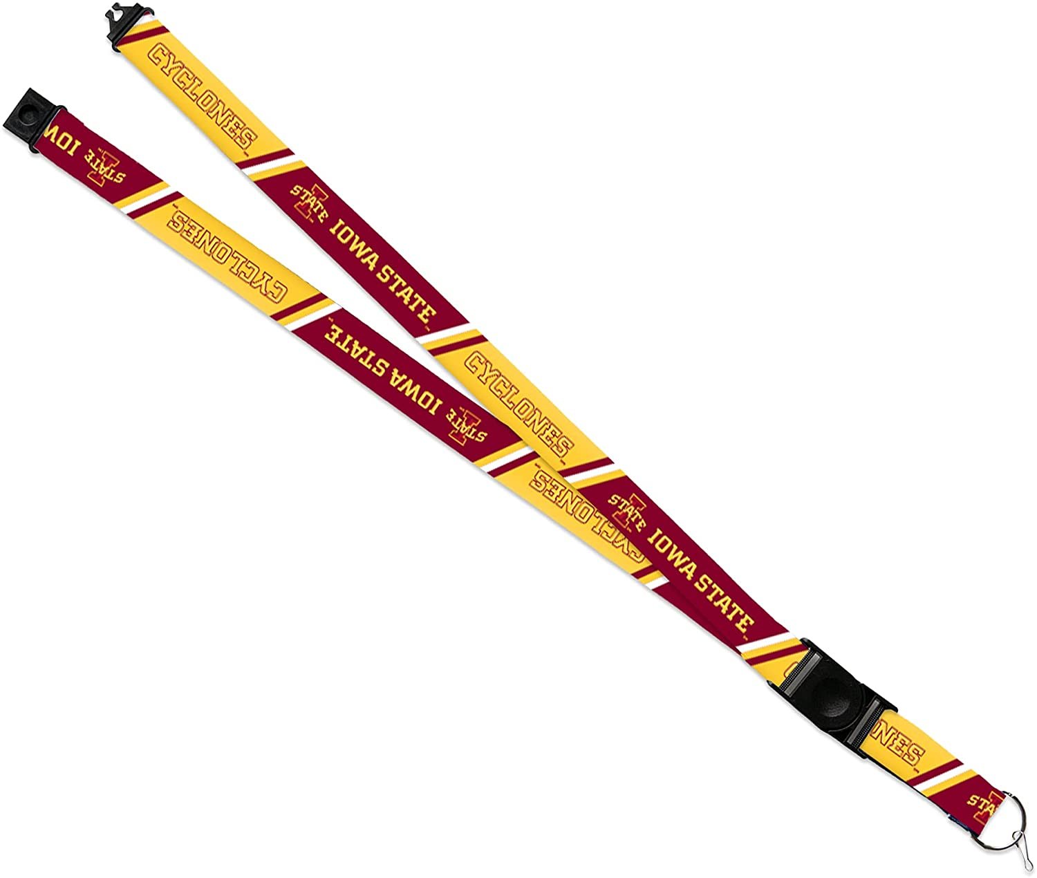 Iowa State University Cyclones Lanyard Keychain Double Sided 18 Inch Button Clip Safety Breakaway by Fielders Choice