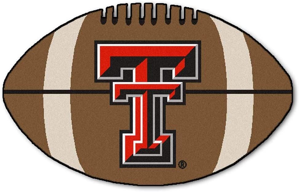 Texas Tech University Red Raiders Floor Mat Area Rug, 20x32 Inch, Non-Skid Backing, Football Design by Fielders Choice