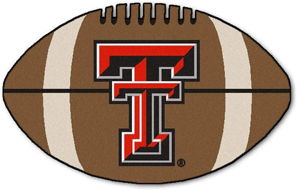 Texas Tech University Red Raiders Floor Mat Area Rug, 20x32 Inch, Non-Skid Backing, Football Design by Fielders Choice