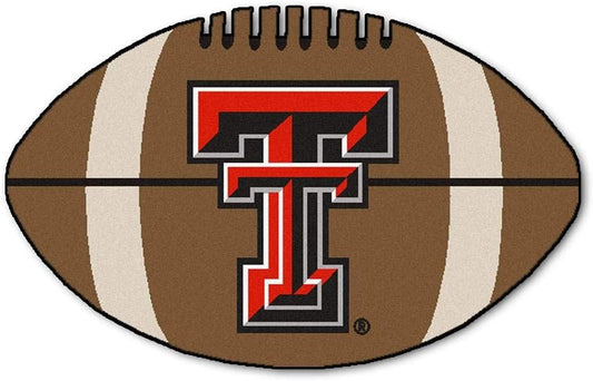 Texas Tech University Red Raiders Floor Mat Area Rug, 20x32 Inch, Non-Skid Backing, Football Design by Fielders Choice