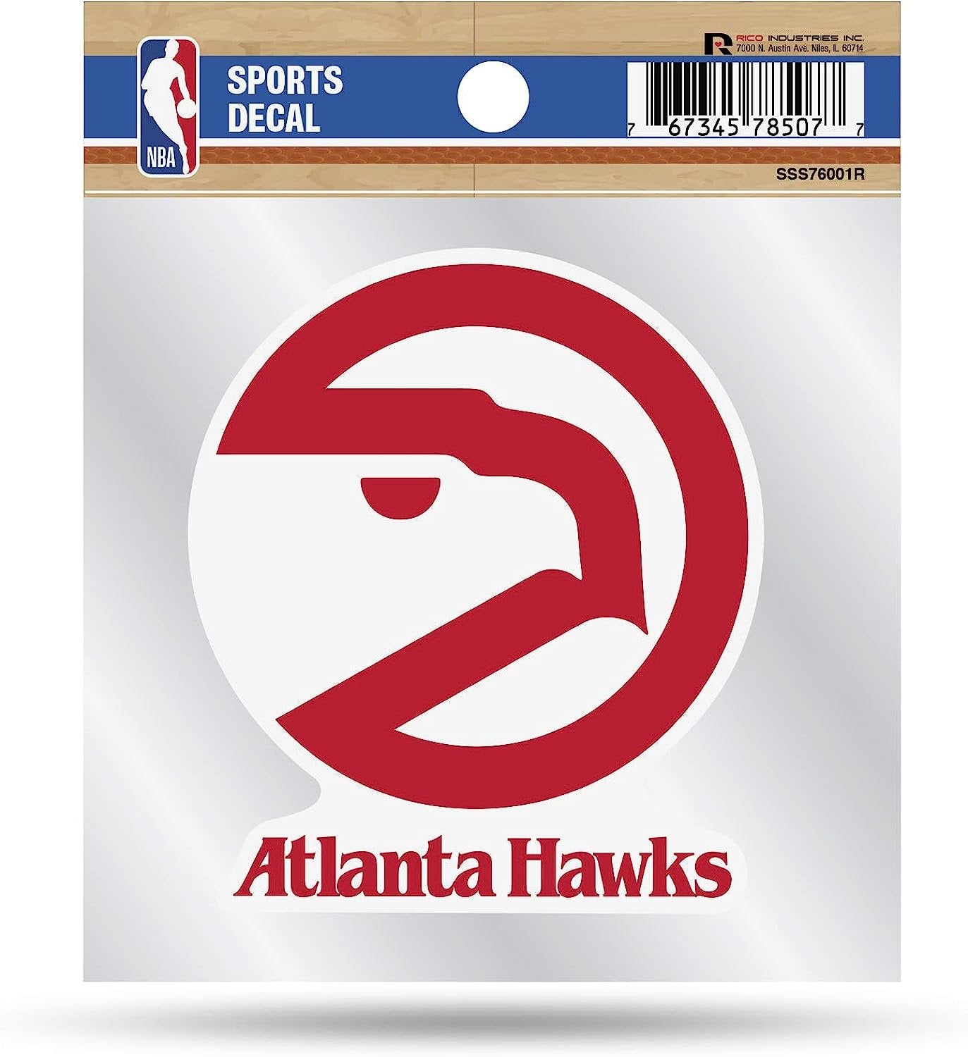 Atlanta Hawks 4x4 Inch Die Cut Decal Sticker, Retro Logo, Clear Backing by Fielders Choice