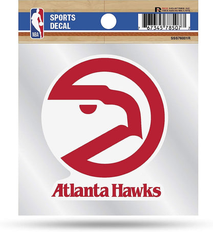 Atlanta Hawks 4x4 Inch Die Cut Decal Sticker, Retro Logo, Clear Backing by Fielders Choice