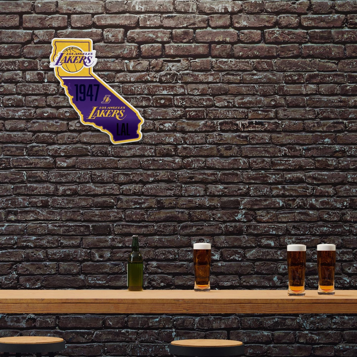 Los Angeles Lakers 18 Inch Pennant, State Design, Soft Felt by Fielders Choice