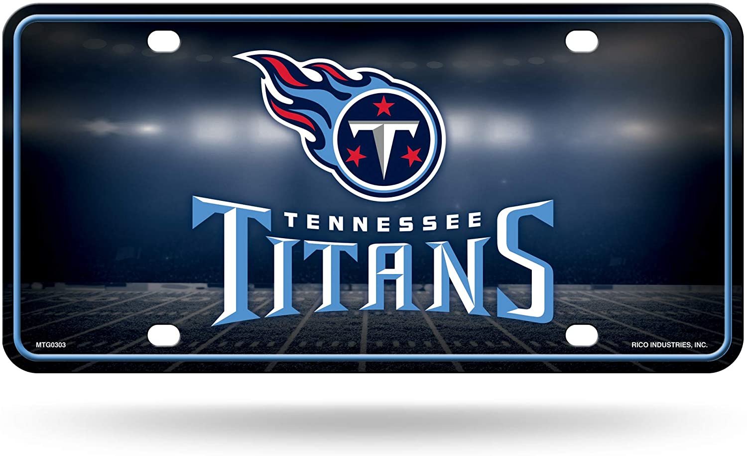 Tennessee Titans Metal Auto Tag License Plate, Logo Design, 12x6 Inch by Fielders Choice