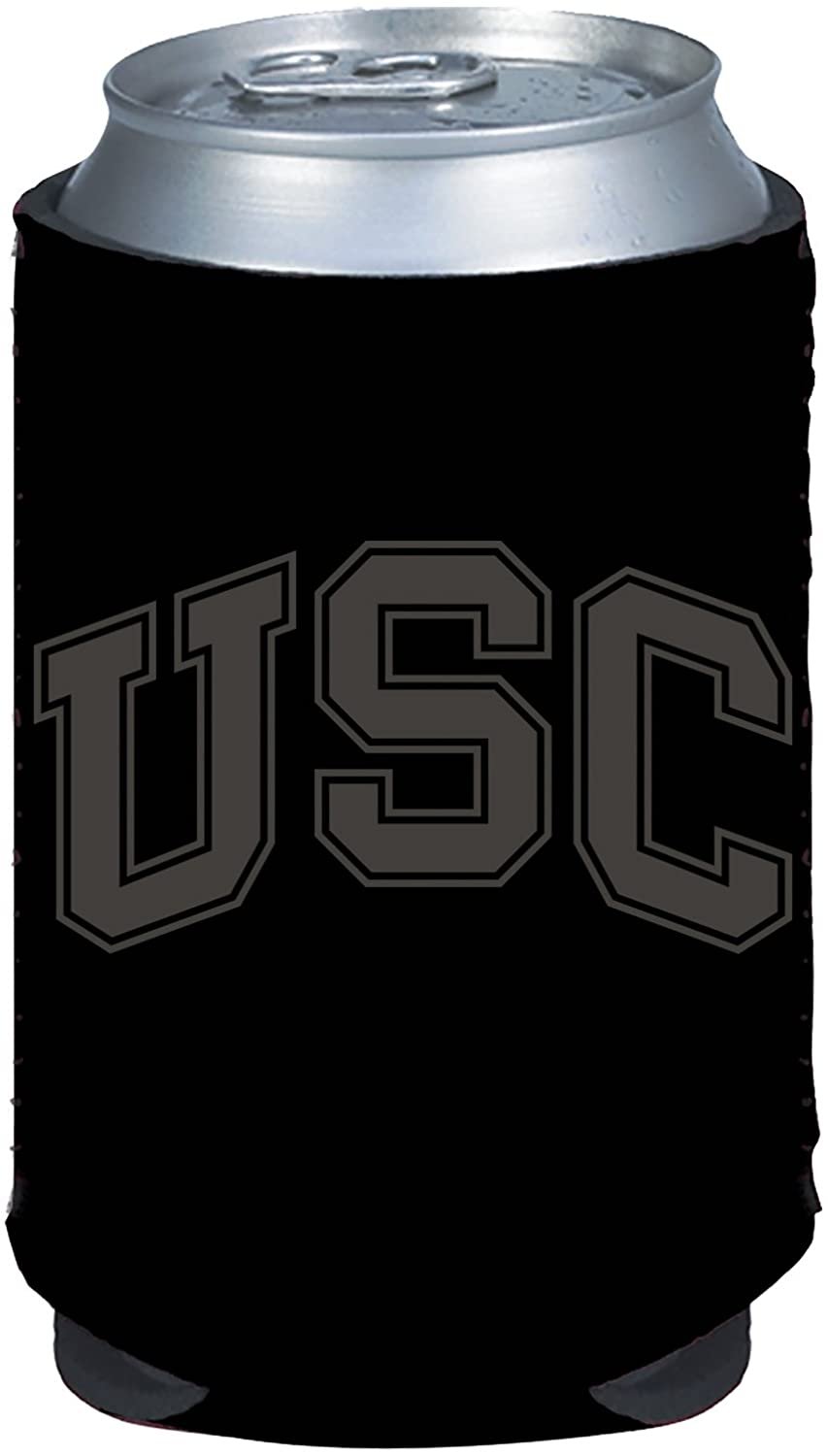 USC Trojans Southern Cal 2-Pack Black Tonal CAN Beverage Insulator Neoprene Holder Cooler Decal University of by Fielders Choice