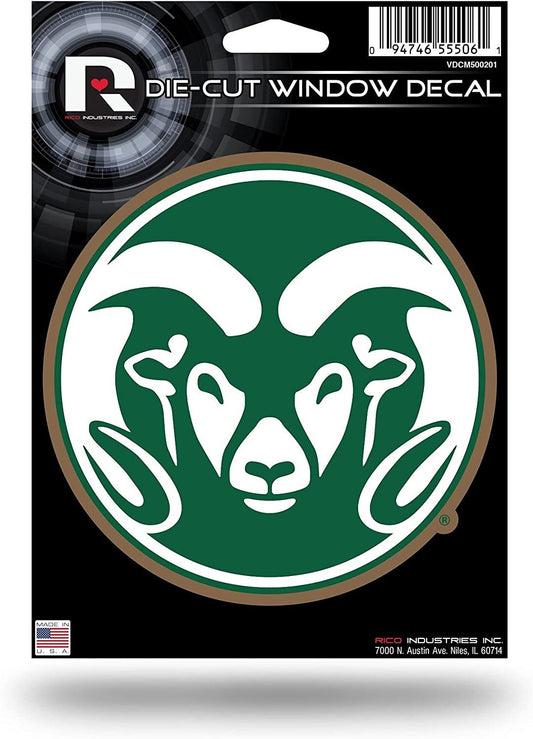 Colorado State University Rams 5 Inch Sticker Decal Flat Vinyl Die Cut Full Adhesive Backing by Fielders Choice