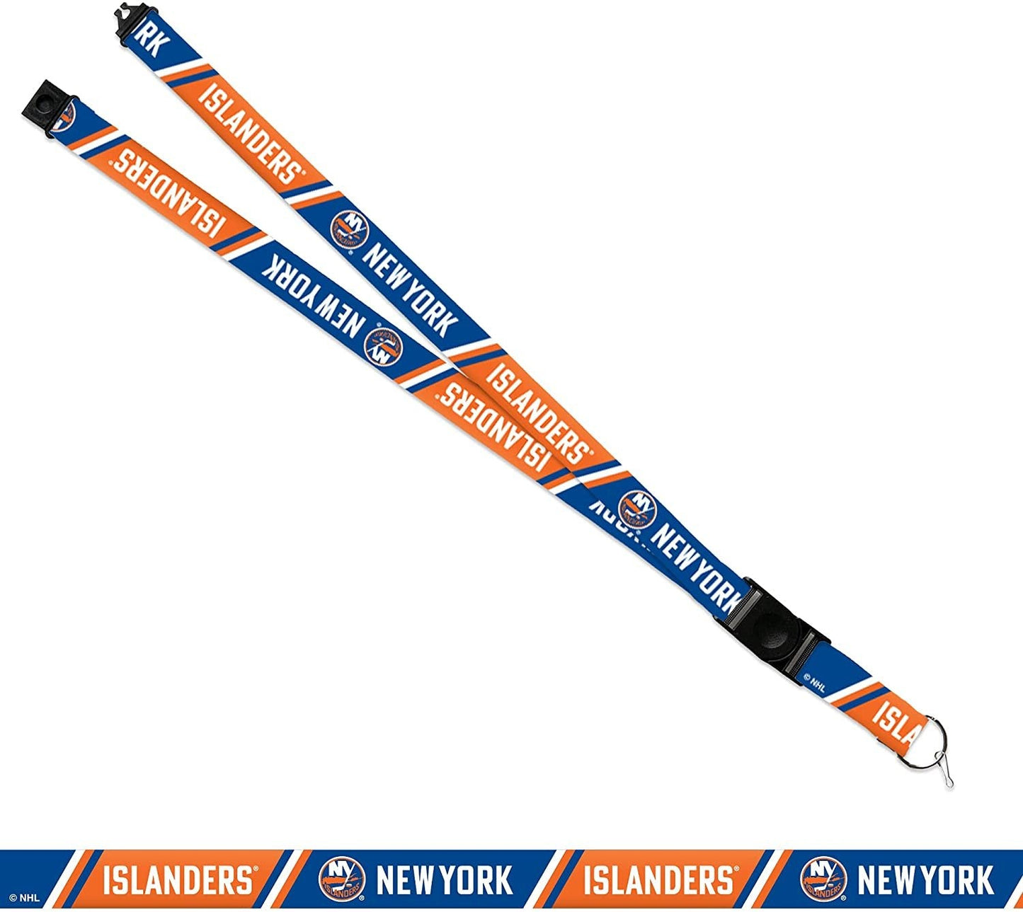 New York Islanders Lanyard Keychain Safety Breakaway Double Sided by Fielders Choice