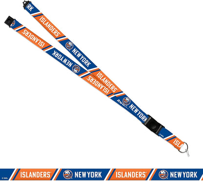 New York Islanders Lanyard Keychain Safety Breakaway Double Sided by Fielders Choice