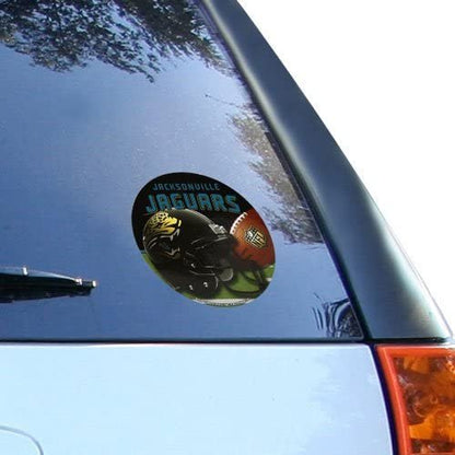 Jacksonville Jaguars 4 Inch Flat Vnyl Round Decal Sticker Auto Home by Fielders Choice