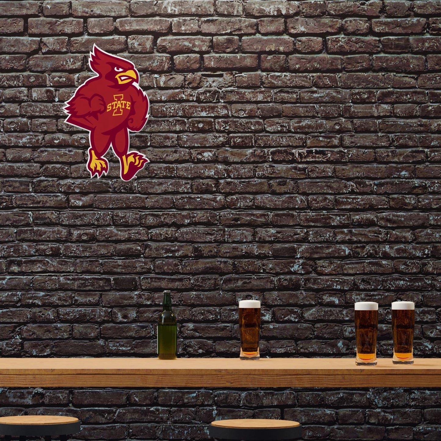 Iowa State University Cyclones Soft Felt Pennant, Mascot Design, Shape Cut, 18 Inch, Easy To Hang by Fielders Choice