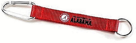 University of Alabama Crimson Tide Carabiner Lanyard Keychain with Key Ring by Fielders Choice