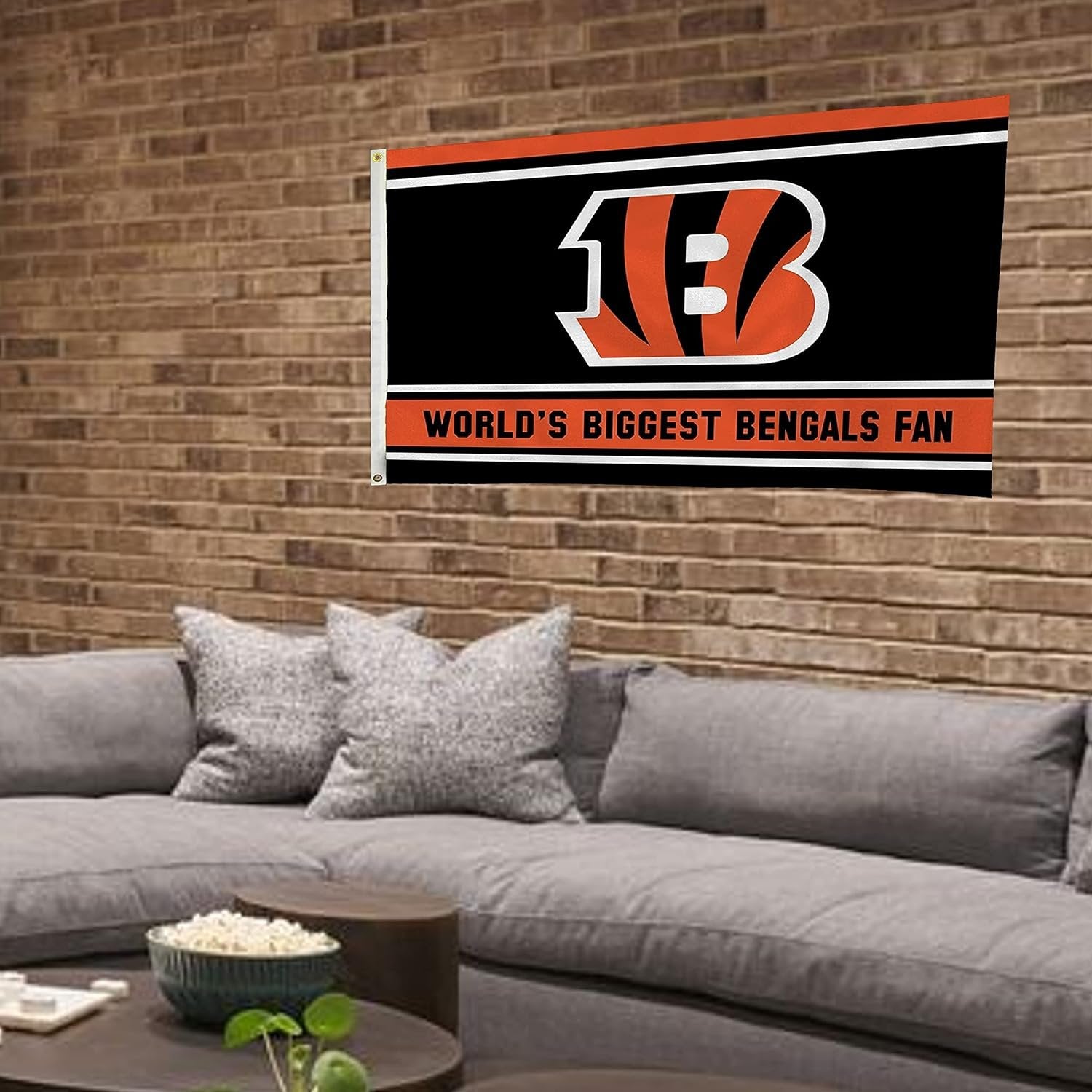 Cincinnati Bengals 3x5 Feet Flag Banner, World's Biggest Fan, Metal Grommets, Single Sided, Indoor or Outdoor Use by Fielders Choice