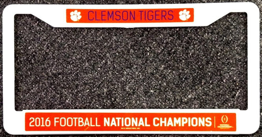 Clemson Tigers 2016 Champions Plastic Frame License Plate Tag Cover University by Fielders Choice