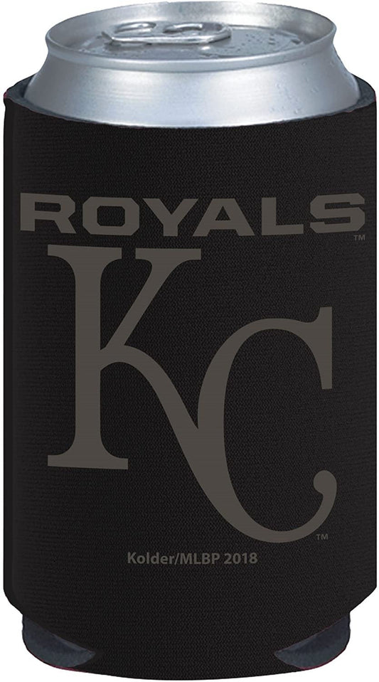 Kansas City Royals 2-Pack Black Tonal CAN Beverage Insulator Neoprene Holder Cooler Baseball by Fielders Choice