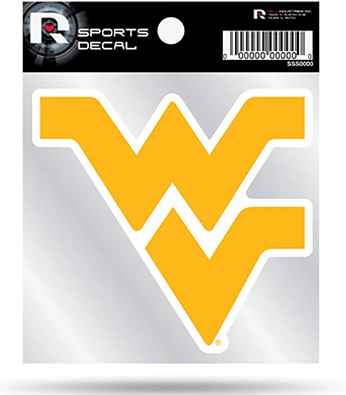 West Virginia Mountaineers Premium 4x4 Decal with Clear Backing Flat Vinyl Auto Home Sticker University of by Fielders Choice