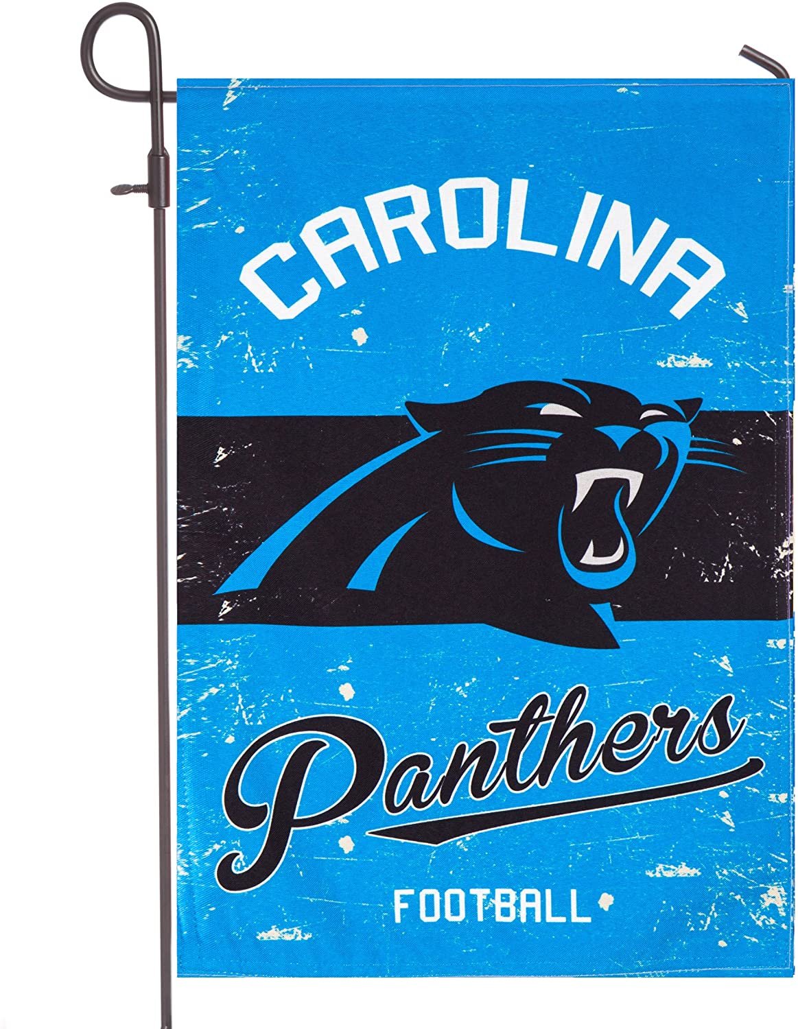 Carolina Panthers Premium Garden Flag Banner, Double Sided, Linen, Vintage Style, 13x18 Inch by Fielders Choice