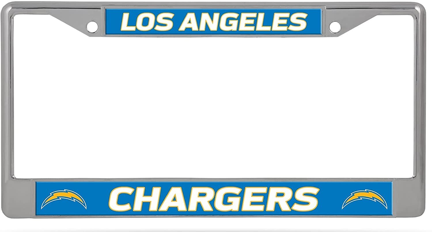 Los Angeles Chargers Premium Metal License Plate Frame Chrome Tag Cover, 12x6 Inch by Fielders Choice