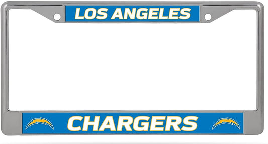 Los Angeles Chargers Premium Metal License Plate Frame Chrome Tag Cover, 12x6 Inch by Fielders Choice
