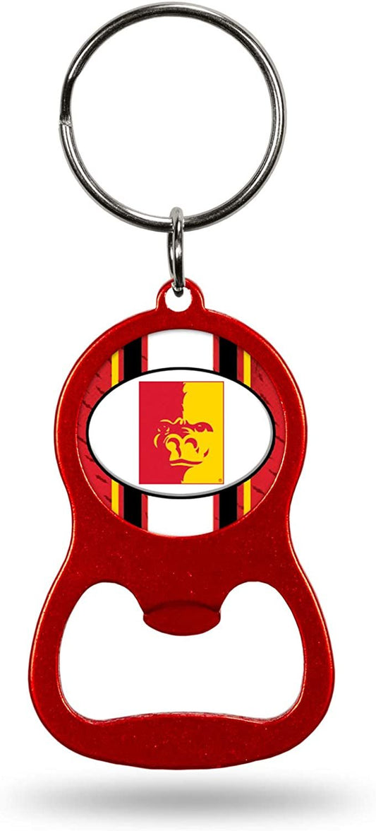 Pittsburgh State University Gorillas Premium Solid Metal Bottle Opener Keychain, Key Ring, Team Color by Fielders Choice